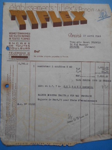 Ets tiflex poncin - -, 1946