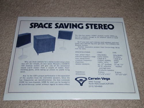 Cerwin vega 320mt sub - 320mt,