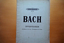 Partitions , Bach inventionen , 2 et 3 voix , editions peters