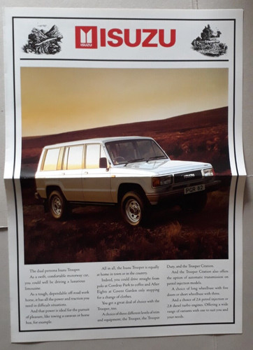 Isuzu trooper brochure 1988 - isuzu,