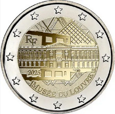 1x 2euro commémorative France 2025 - Musée du Louvre (neuve)