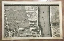 PARIS 1739 PLAN DE TURGOT & BRETEZ LARGE ANTIQUE PLAN NUMBER 2 - 1st EDITION