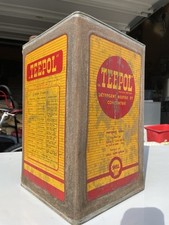 Bidon Shell ancien 20 L Teepol Detergeant Collection huile moteur garage 40/50