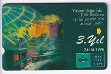 ASIE  TELECARTE / PHONECARD .. TURQUIE 30U ALCATEL TT TELEKOM 1998 MAGNETIQUE