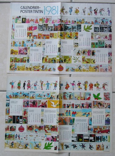 Tintin kuifje calendrier - tintin,