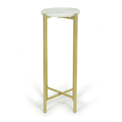 Gold frame round marble - marble, top