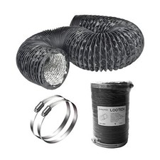 Tuyau d'Evacuation d'aération Flexible en PVC Aluminium Gaine de Ventilation ...