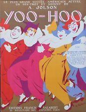 Art Deco Partition YOO-HOO illustrateur DE VALERIO clown cirque Music Sheet