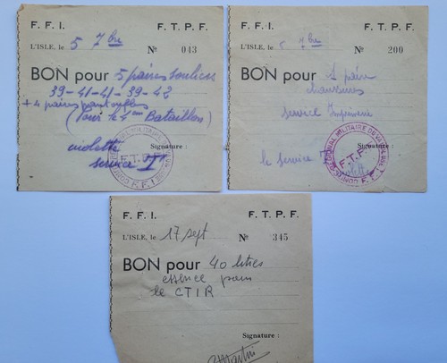 Lot 3 bons ffi ftpf - lot, ffi/ftpf