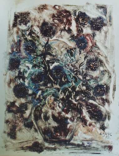 Composition florale huile - "composition,