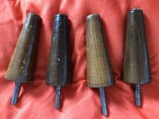 Vintage pieds bois de lit sommier ancien lot de 4
