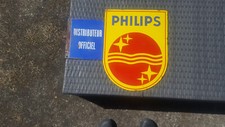 enseigne publicite ancienne affiche metal emaille PHILIPS  vintage  1950