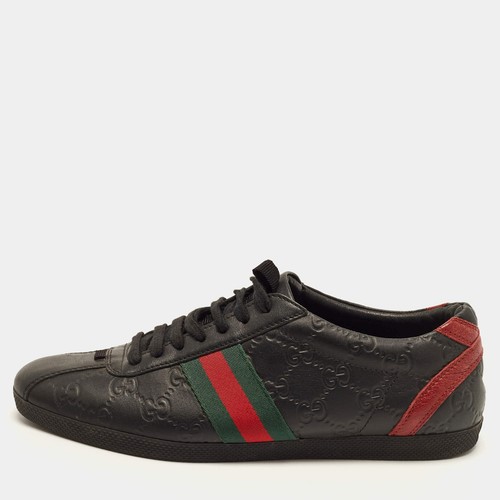 Baskets cuir noir gucci - en,