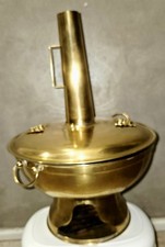 Marmite chinoise  hotpot à charbon Inox doré déco papillon vintage