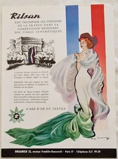  Publicité Presse Ancienne Textile  Rilsan  De 1956  Illustrateur Guy Demachy