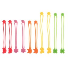 Lot de 10 élastiques en silicone flexibles pour boîte à bento, multi-usages