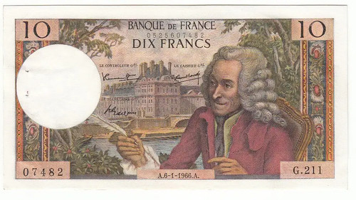 Francs voltaire - 10,