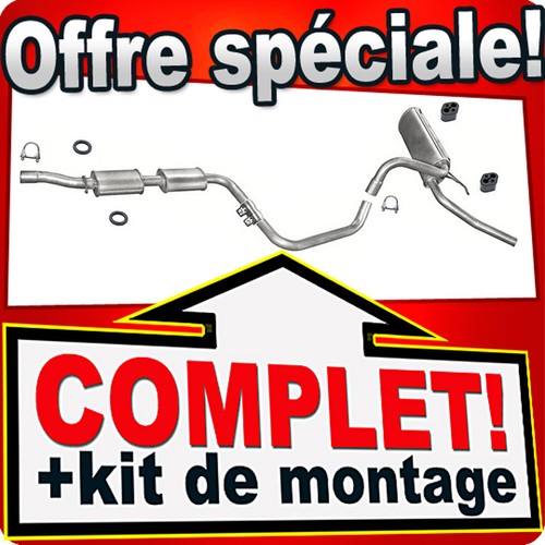 Ligne pot échappement pour - pot,