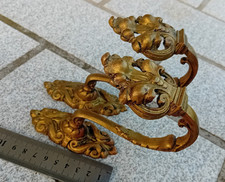 2 Anciennes embrasses / attaches rideaux / crochets mural en Bronze ou laiton