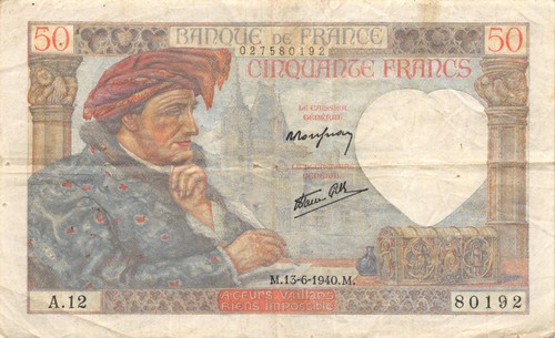 France francs jacques coeur - 50,