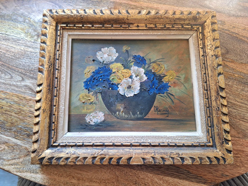 Tableau huile nature morte - huile,