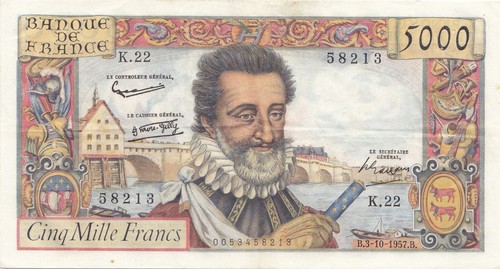 5000 francs henri du - 5000,