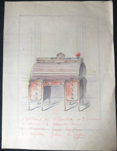 Bureau cylindre crayon - cylindre, et