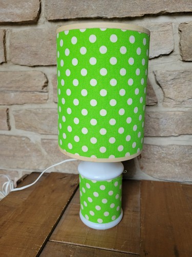 Lampe chevet vintage vert pois - vintage,