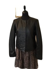 Superbe Veste  Blouson Cuir Mouton Noir  Neuf Taille 40