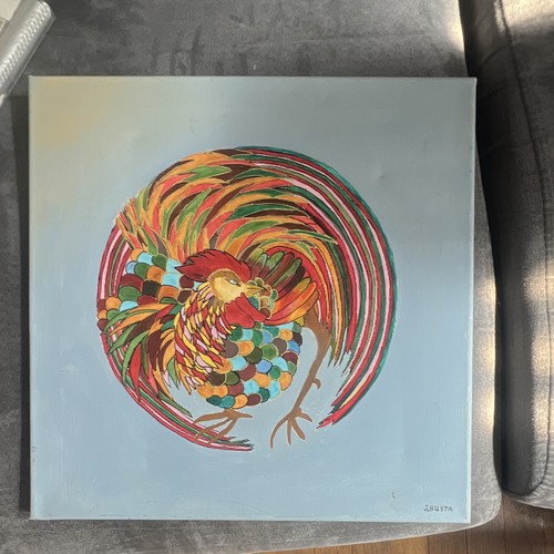 Hulsta peinture signée - , coq