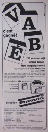 Publicité vabe vin doux - publicitÉ, le