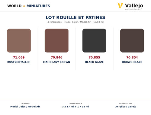 Lot vallejo rouille patines - lot,
