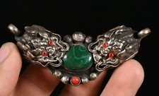 7CM Old Tibet Miao Silver