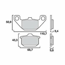 plaquettes de frein avant  SEMC  BREMBO  KA12  KAWASAKI GPZ 1100  Z1300  1000GTR
