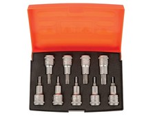 Bahco Ensemble De Douilles Torx 1/2 Pouce 9 Pièces Fini Mat Dans Un Étui S9TORX