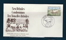Enveloppe 1er jour  Nouvelles  Hébrides  faune taureau Charolais   1975