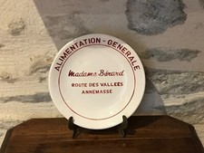 Ancienne assiette publicitaire DIGOIN SARREGUEMINES, Alimentation Générale