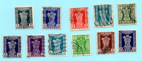 Timbres inde 1950 1957 - timbres,