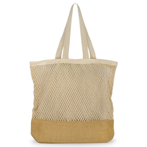 Sac cabas maille beige avec - maille,