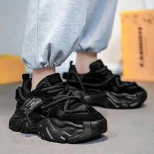 Baskets Chunky en Maille Respirante pour Hommes. Hautes semelles