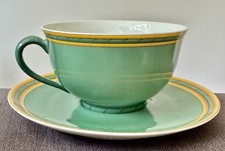 HERMÈS TASSE À DÉJEUNÉ en Porcelaine Modèle Toucans Jaune et Vert Authentique.