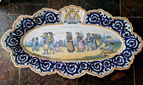 Quimper plat faience - hb,