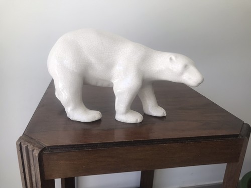 Ours blanc céramique - blanc, en