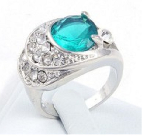Bague plaqué blanc - plaqué,
