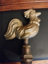Ancien Coq En Bronze Mascotte Robinet Bouchon Radiateur