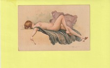CPA ILLUSTRATEUR  A. PENOT "COTE" FEMME NUE ALLONGEE SUR UN LIT
