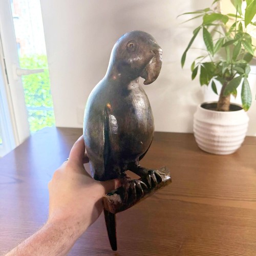 Grand perroquet ancien bois - grand,
