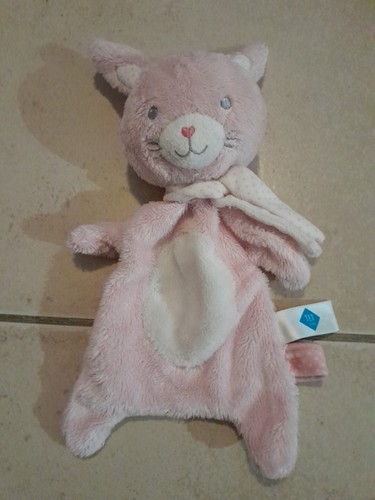 Doudou plat lapin rose tex - doudou,