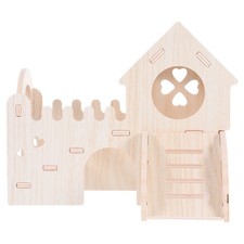  Maison du château de hamster en bois pour chinchilla Guinée Pig Hedgehog Gerbil