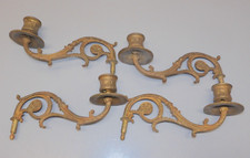 -4 ANCIENS BRAS APPLIQUES de PIANO en BRONZE  A DETOURNER déco Jus de GRENIER  D